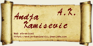 Anđa Kamišević vizit kartica